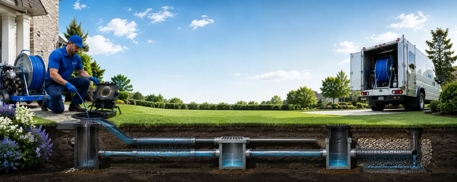 Outdoor drain cleaning information for Hewitt, WI